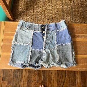 Vintage Patchwork 90’s Revolt Jean Shorts 3/4